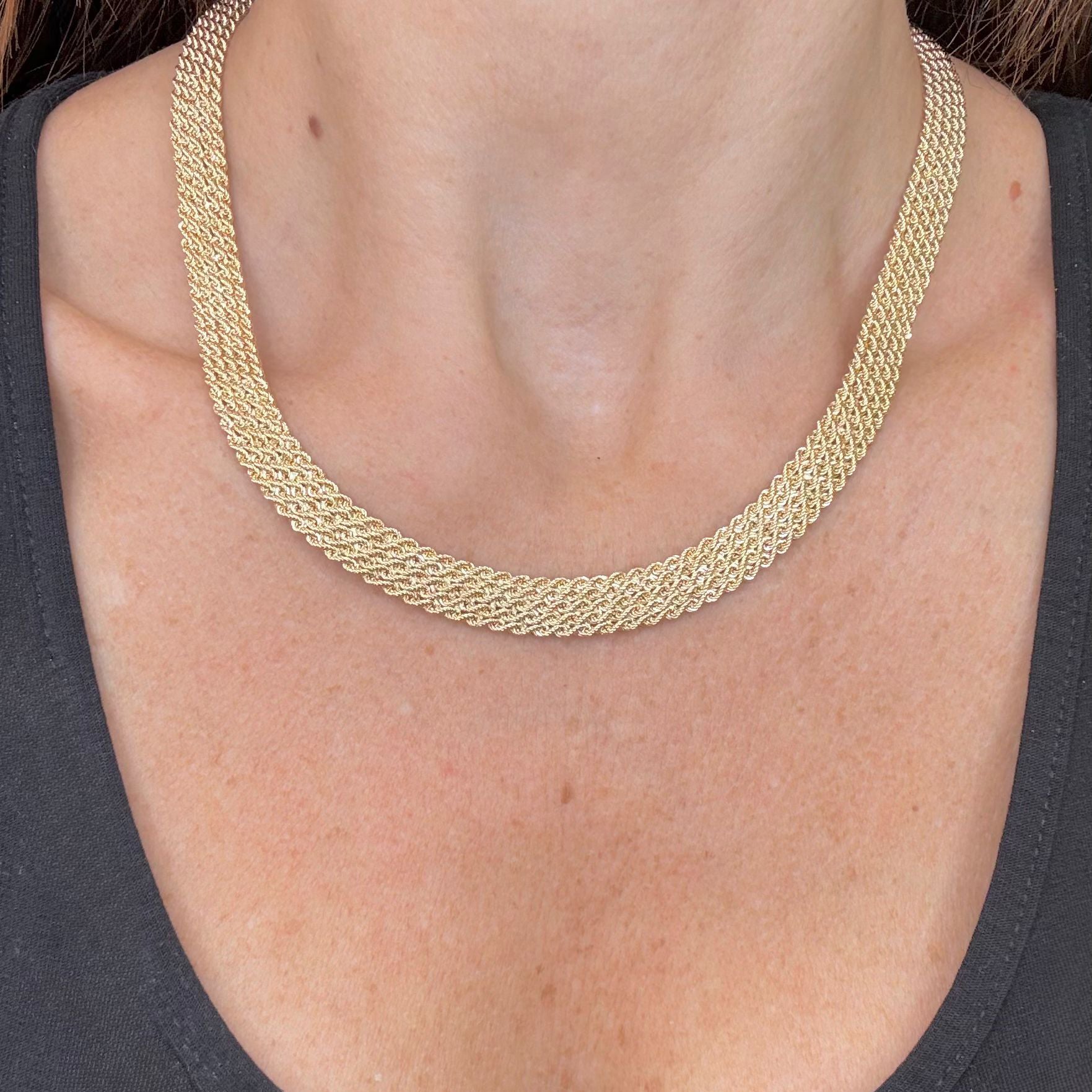 Collana Intrecciata in Oro Giallo 18 KT