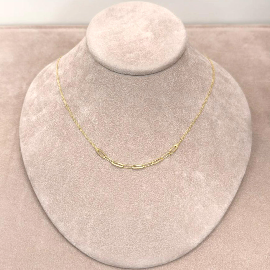 Collana in Oro Giallo 18 KT con Elementi Geometrici