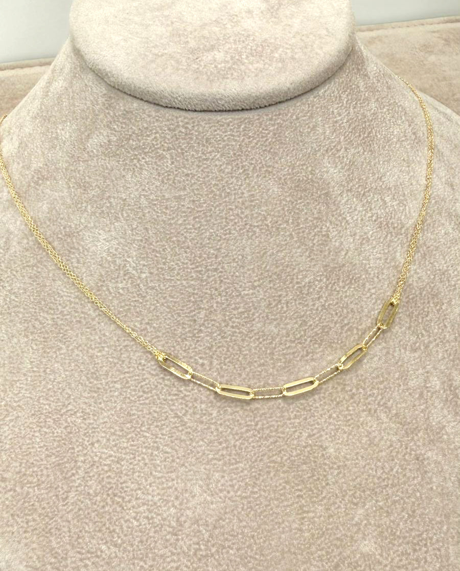 Collana in Oro Giallo 18 KT con Elementi Geometrici