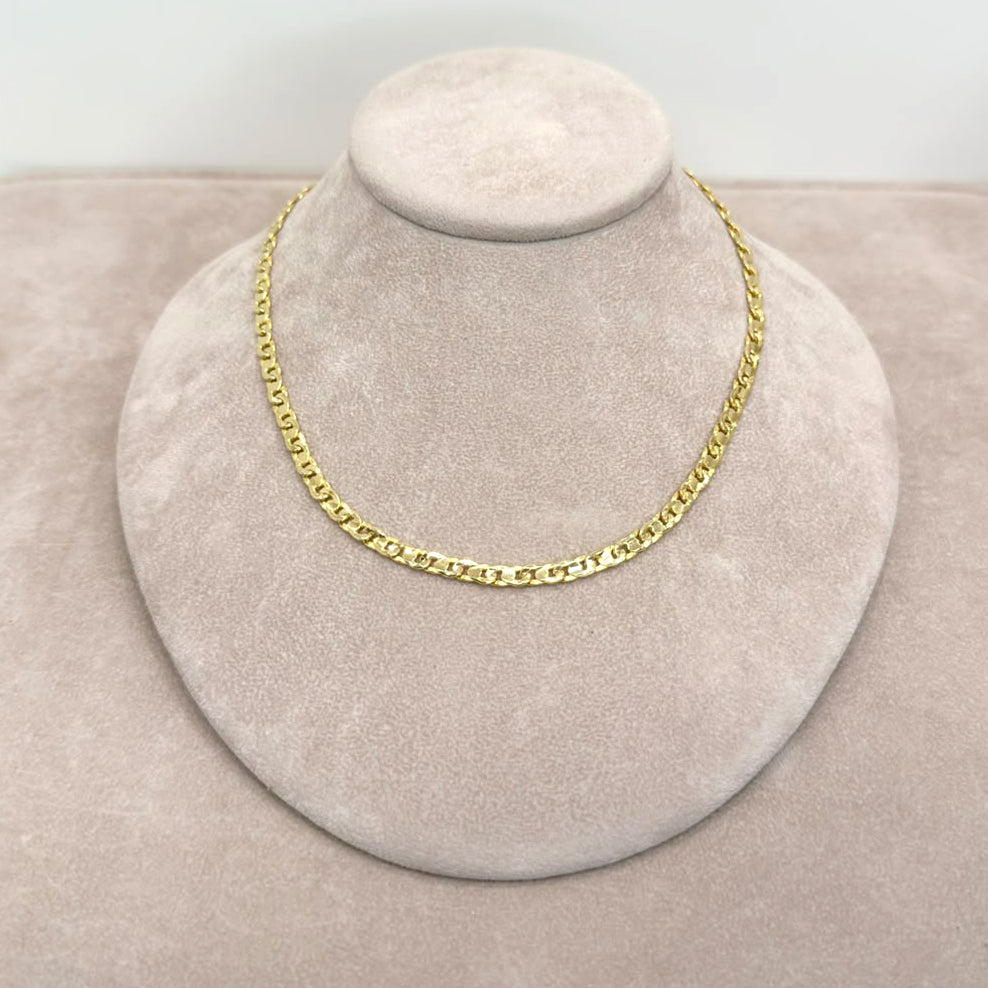 Collana Maglia Grumetta Lavorata in Oro Giallo 18 KT