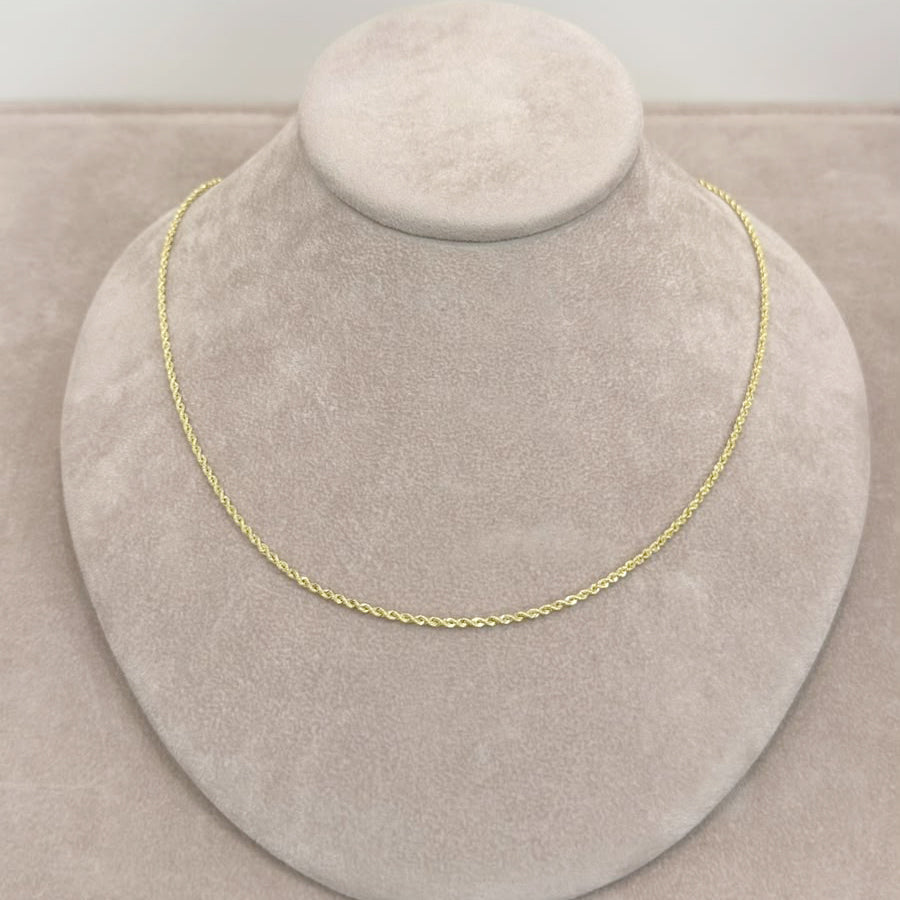 COLLANA TORCHON INTRECCIATA IN ORO GIALLO 18 KT
