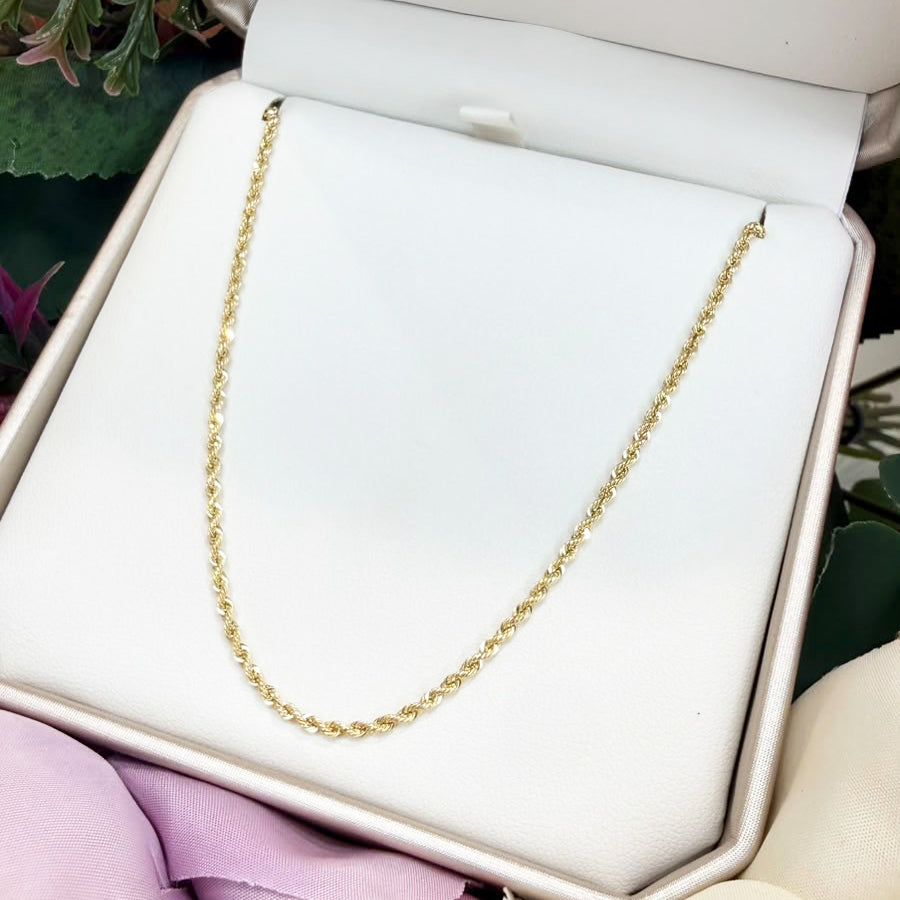 COLLANA TORCHON INTRECCIATA IN ORO GIALLO 18 KT