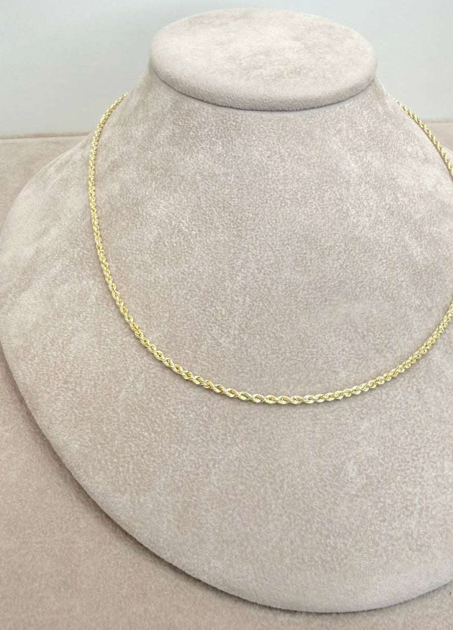 COLLANA TORCHON INTRECCIATA IN ORO GIALLO 18 KT