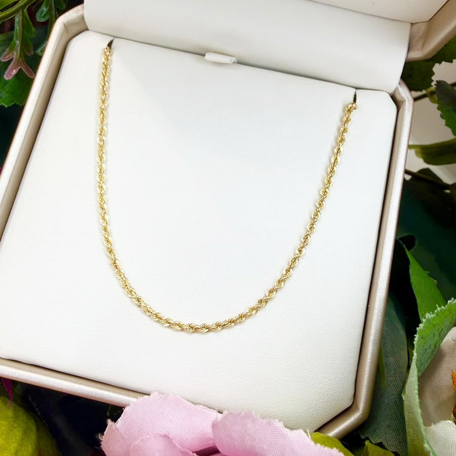 COLLANA TORCHON INTRECCIATA IN ORO GIALLO 18 KT