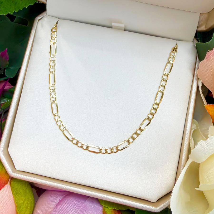 COLLANA UOMO A MAGLIA ALTERNATA IN ORO GIALLO 18 KT (750)