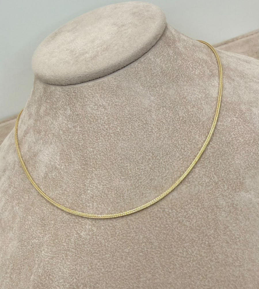 COLLANA IN ORO GIALLO 18 KT (750) MAGLIA INTRECCIATA