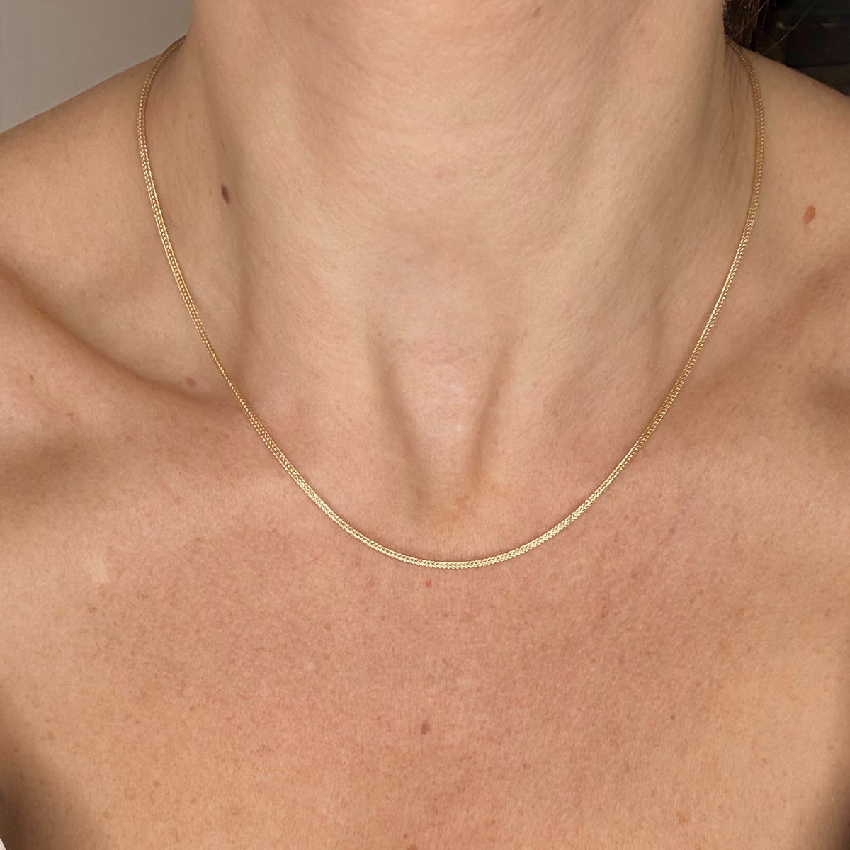 COLLANA IN ORO GIALLO 18 KT (750) MAGLIA INTRECCIATA
