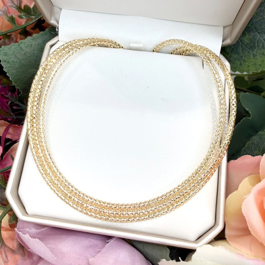 COLLANA TRE FILI IN ORO GIALLO 18 KT (750)