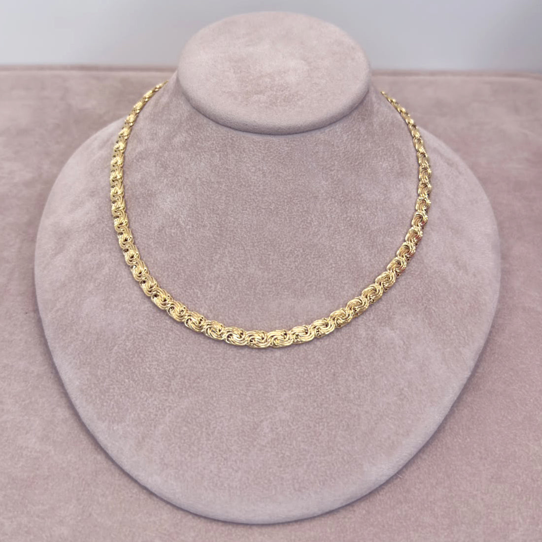 COLLANA A MAGLIE INTRECCIATE IN ORO GIALLO 18 KT (750)