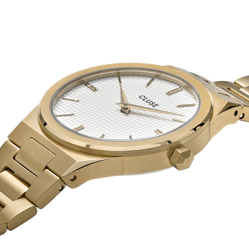 OROLOGIO CLUSE VIGOUREUX GOLD SNOW WHITE/GOLD |33MM|