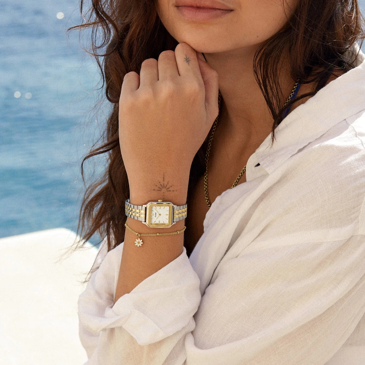 OROLOGIO CLUSE GRACIEUSE GOLD E SILVER WHITE DIAL |24MM|