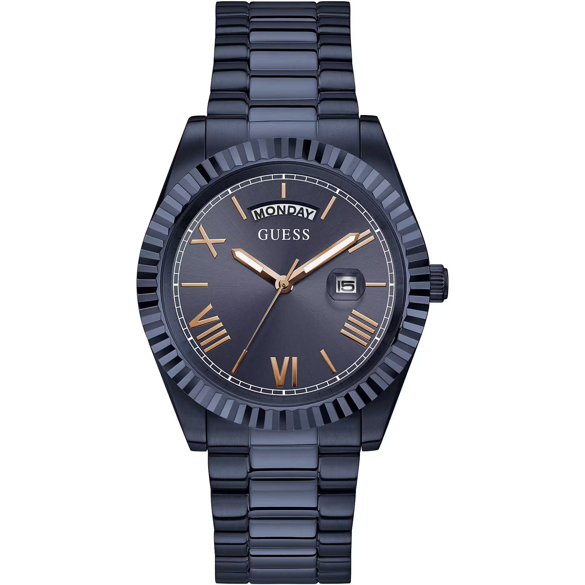 OROLOGIO GUESS CONNOISSEUR BLU DAYDATE |42MM|