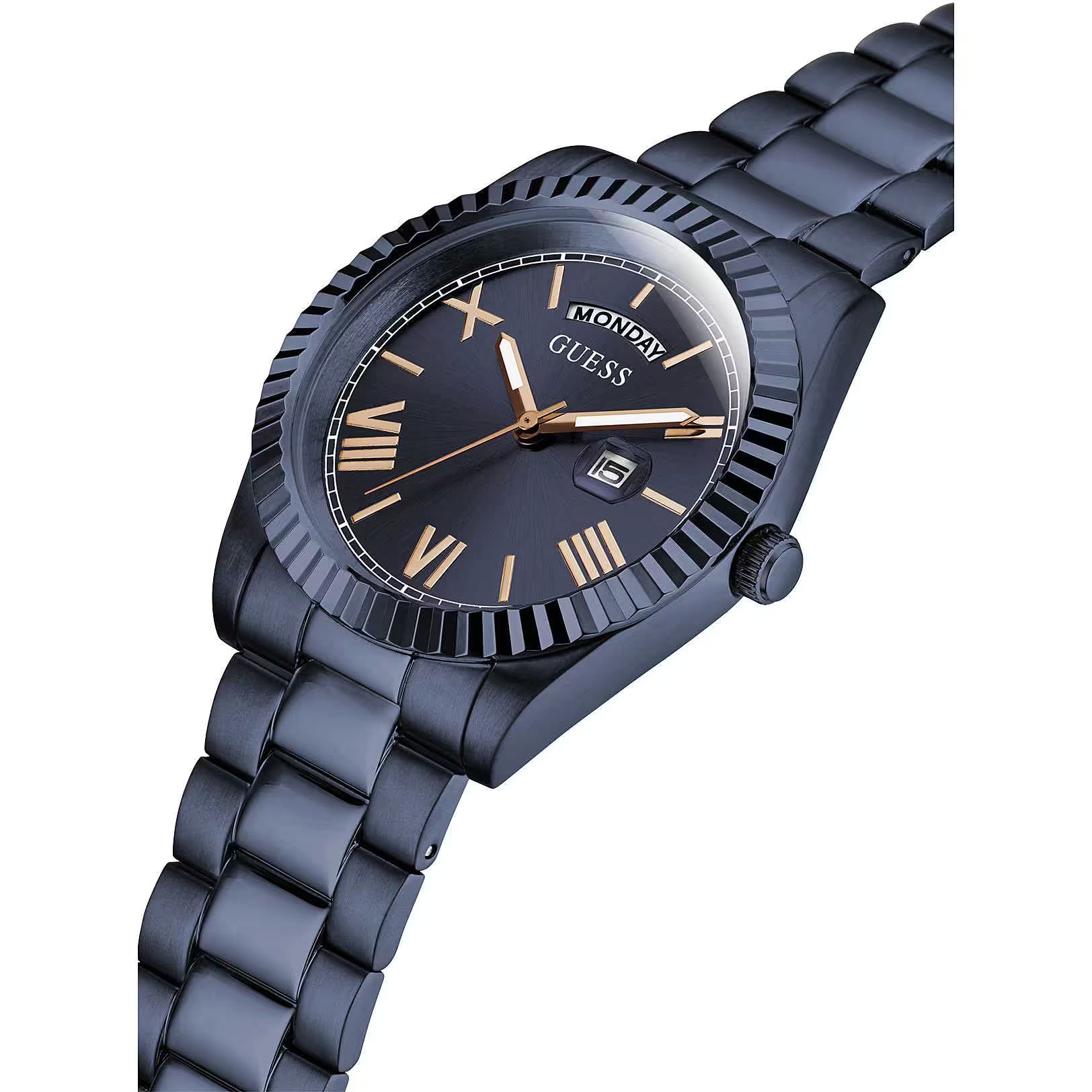 OROLOGIO GUESS CONNOISSEUR BLU DAYDATE |42MM|