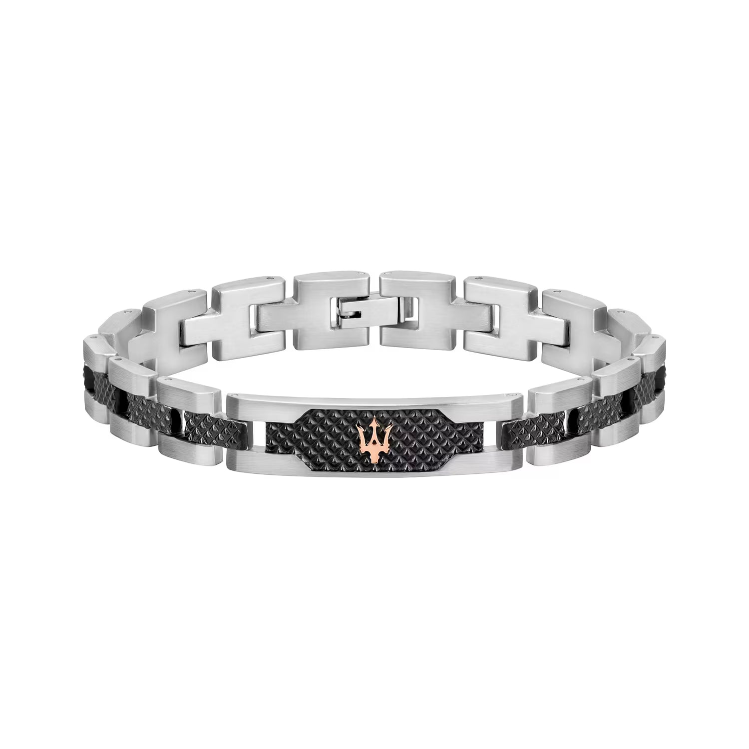 BRACCIALE UOMO MASERATI ICONIC DARK GUN ROSE GOLD