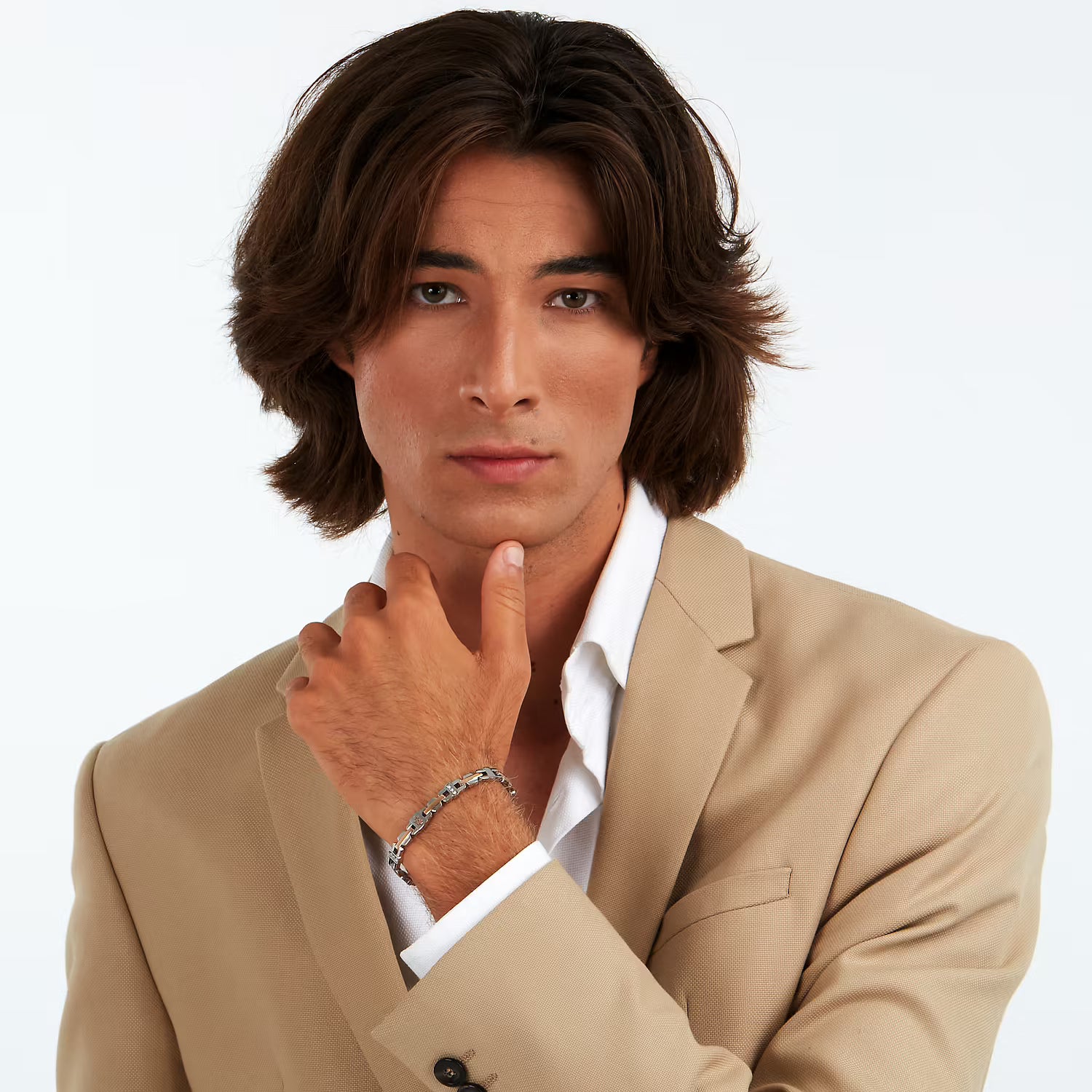 BRACCIALE UOMO MASERATI ICONIC ACCIAIO SILVER ROSE GOLD