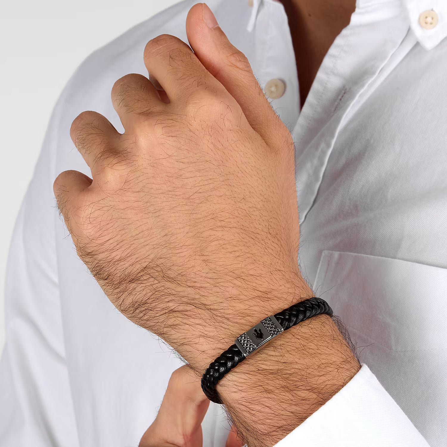 BRACCIALE MASERATI UOMO JEWELS PELLE BLACK