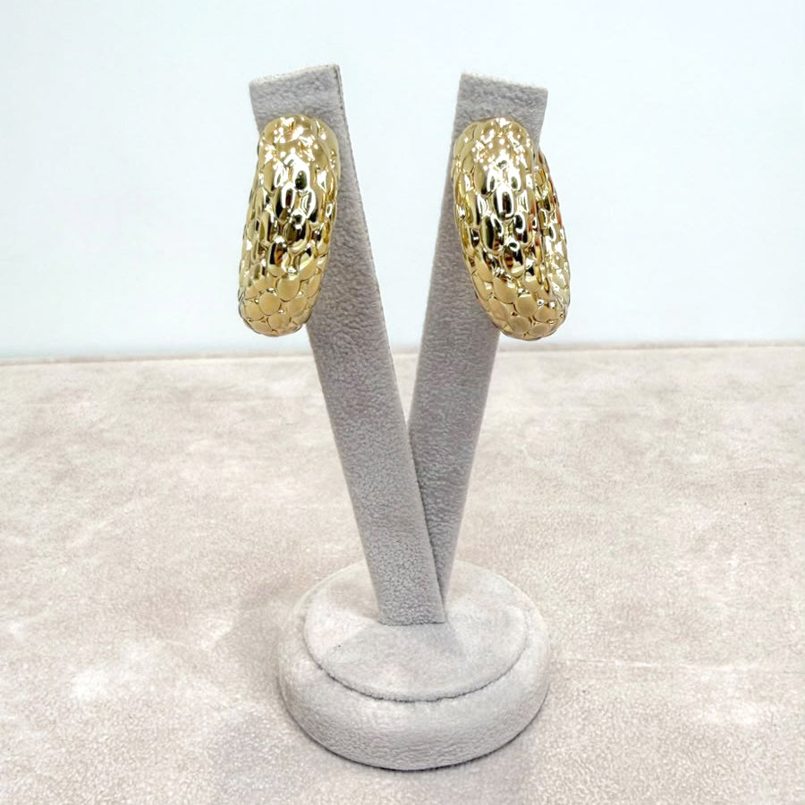 ORECCHINI A CERCHIO IN ORO GIALLO 18 KT (750) LAVORATI