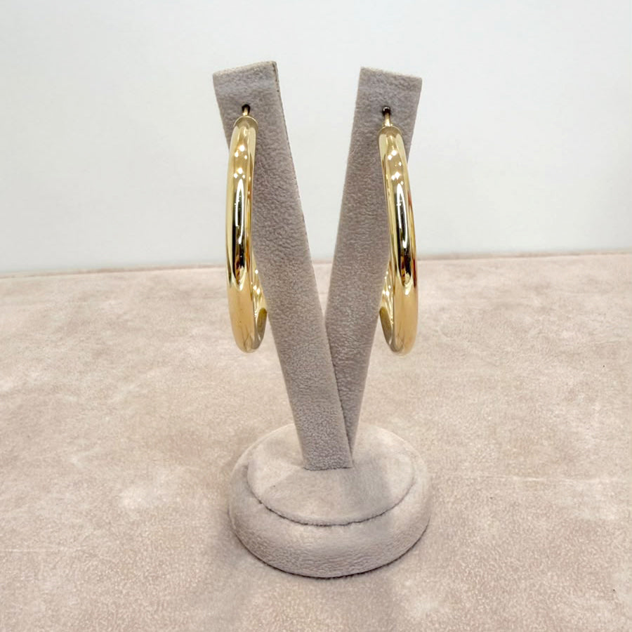 ORECCHINI A CERCHIO GRANDI IN ORO GIALLO 18 KT (750)
