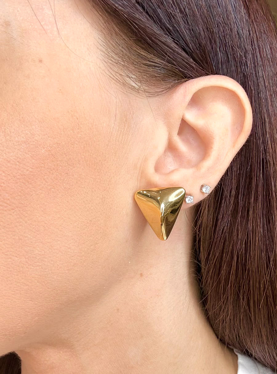 ORECCHINI IN ORO GIALLO 18 KT (750) DESIGN GEOMETRICO