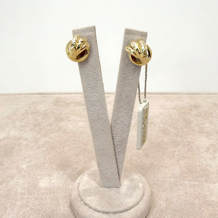ORECCHINI INTRECCIATI IN ORO GIALLO 18 KT (750)