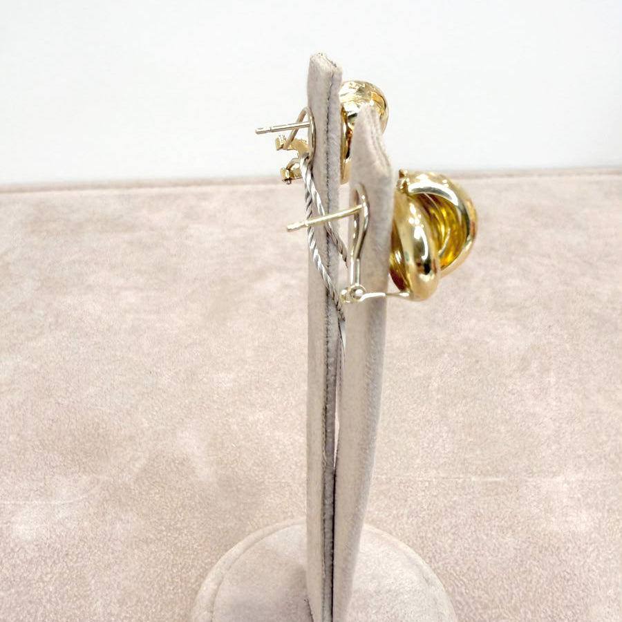 ORECCHINI INTRECCIATI IN ORO GIALLO 18 KT (750)