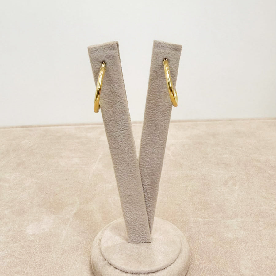 ORECCHINI A CERCHIO IN ORO GIALLO 18 KT (750)