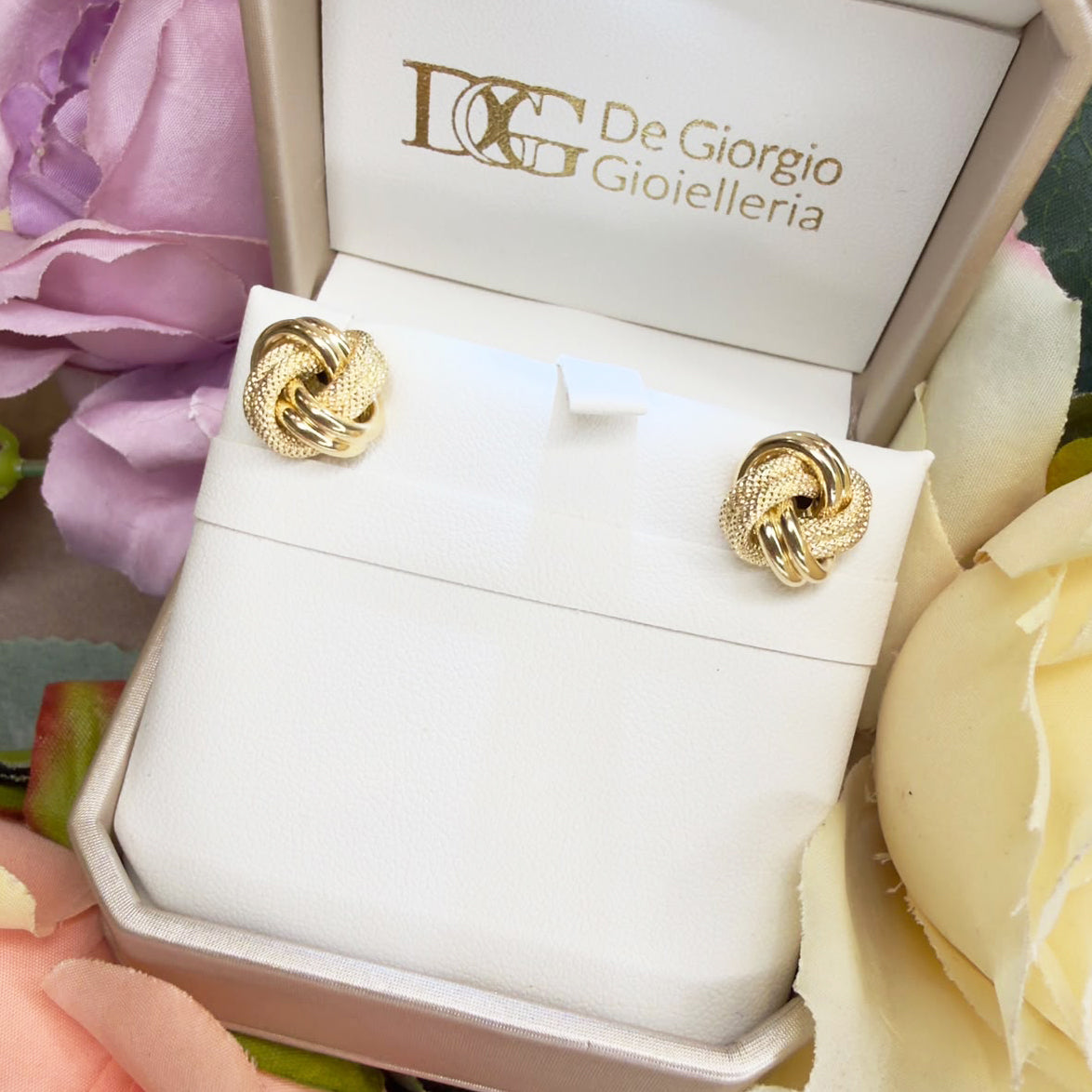 ORECCHINI A NODO IN ORO GIALLO 18 KT (750)
