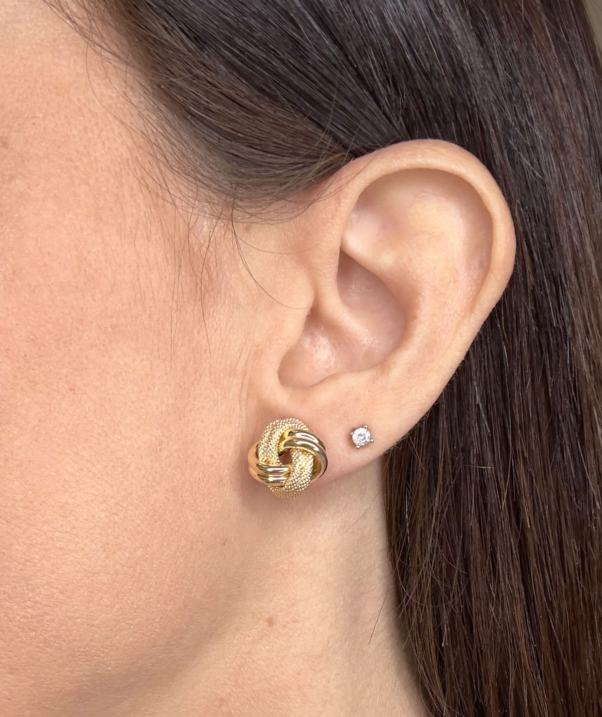 ORECCHINI A NODO IN ORO GIALLO 18 KT (750)