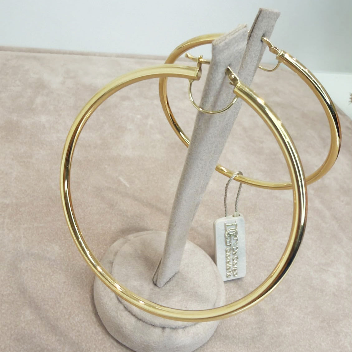 ORECCHINI A CERCHIO GRANDI IN ORO GIALLO 18 KT (750)
