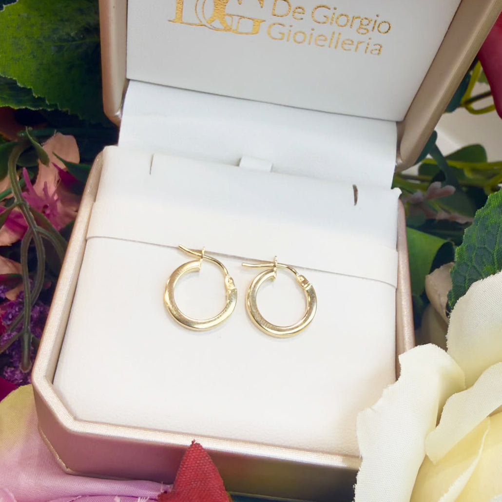 ORECCHINI A CERCHIO IN ORO GIALLO 18 KT (750)
