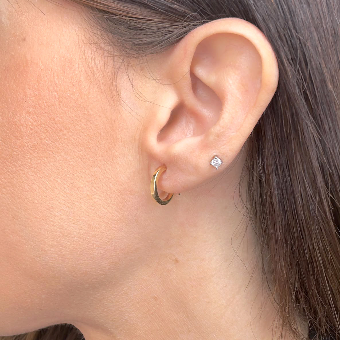 ORECCHINI A CERCHIO IN ORO GIALLO 18 KT (750)