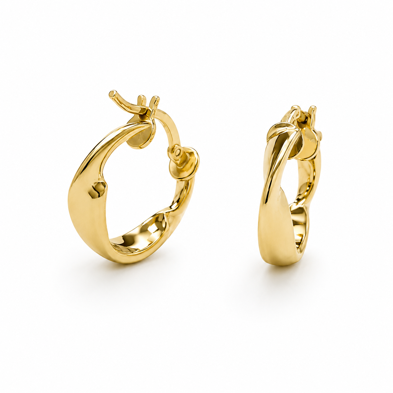 ORECCHINI CERCHIO INTRECCIATO IN ARGENTO 925 DORATO