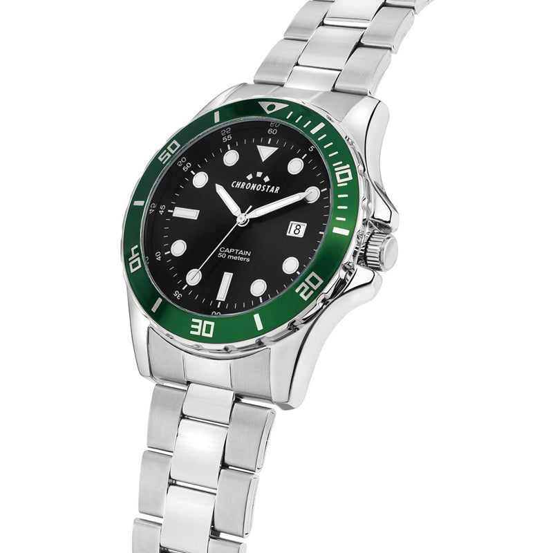 OROLOGIO CHRONOSTAR CAPTAIN BLACK DIAL |43MM|