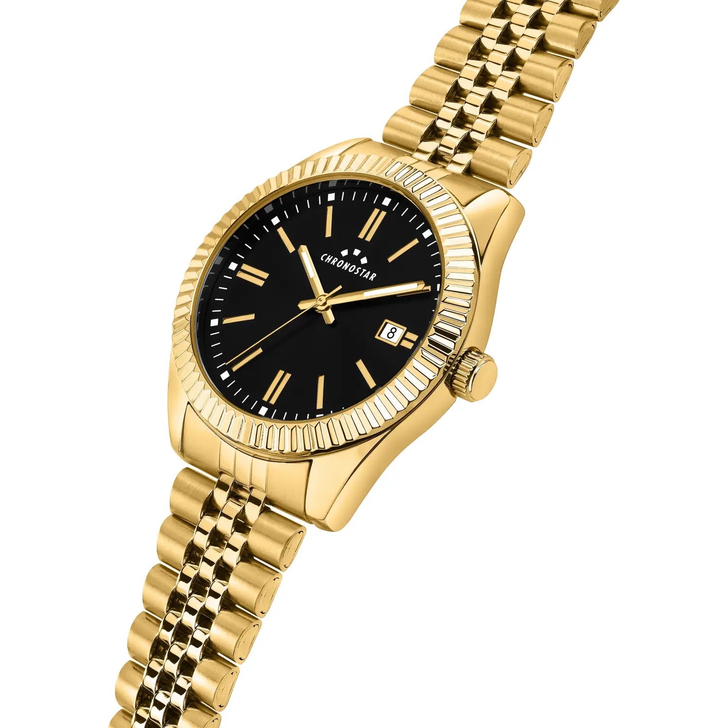 OROLOGIO CHRONOSTAR DAILY BLACK DIAL GOLD |41MM|