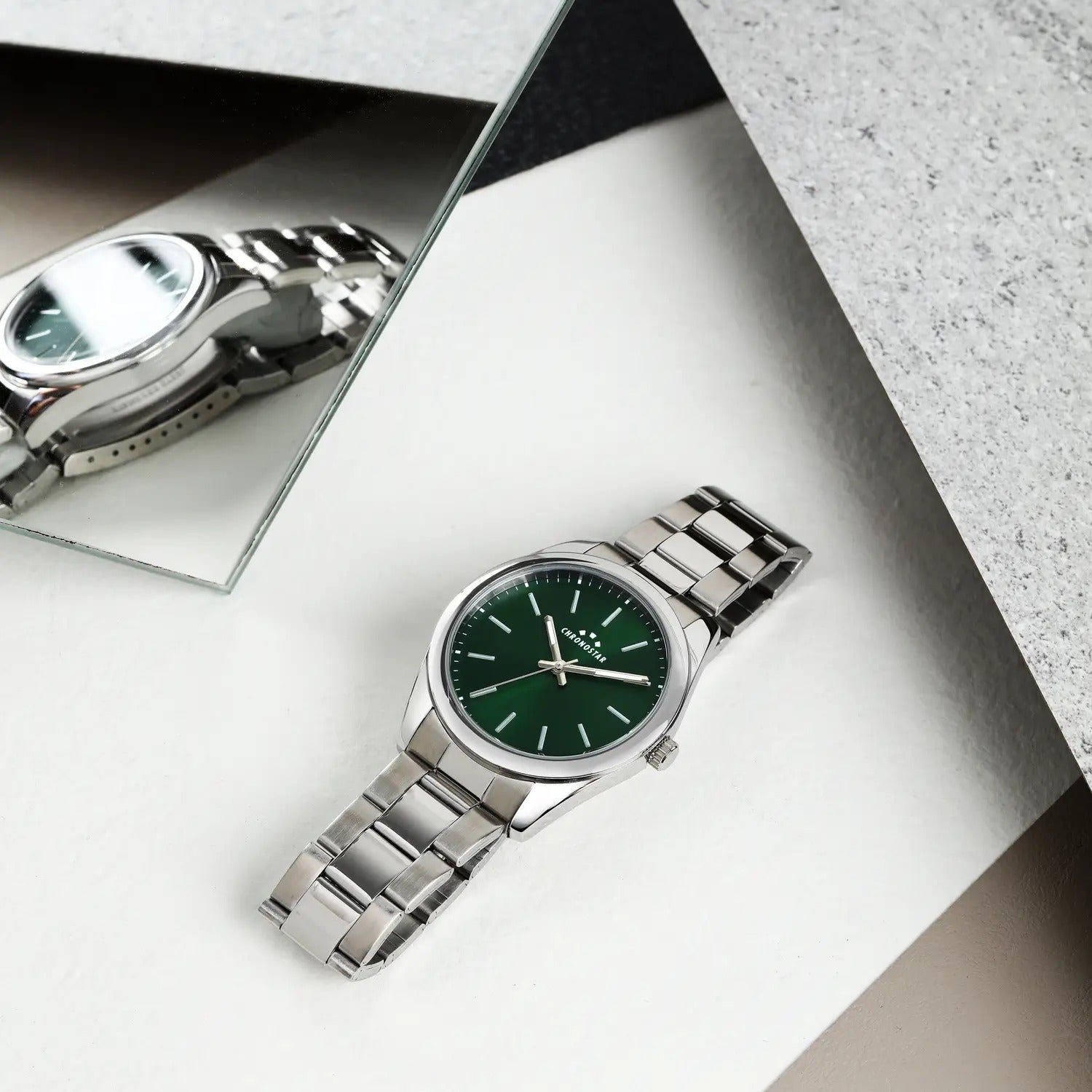OROLOGIO CHRONOSTAR TIMELESS GREEN DIAL |39MM|