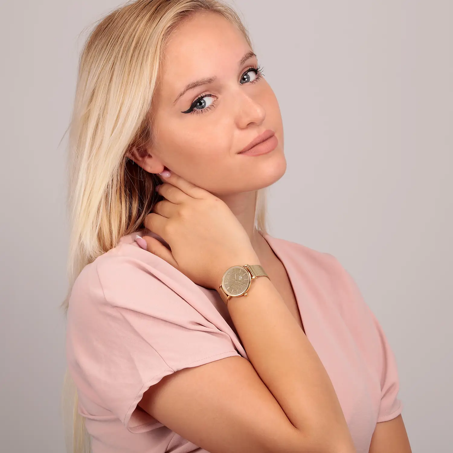 OROLOGIO B&G PREPPY MESH GOLD DIAL |32MM|