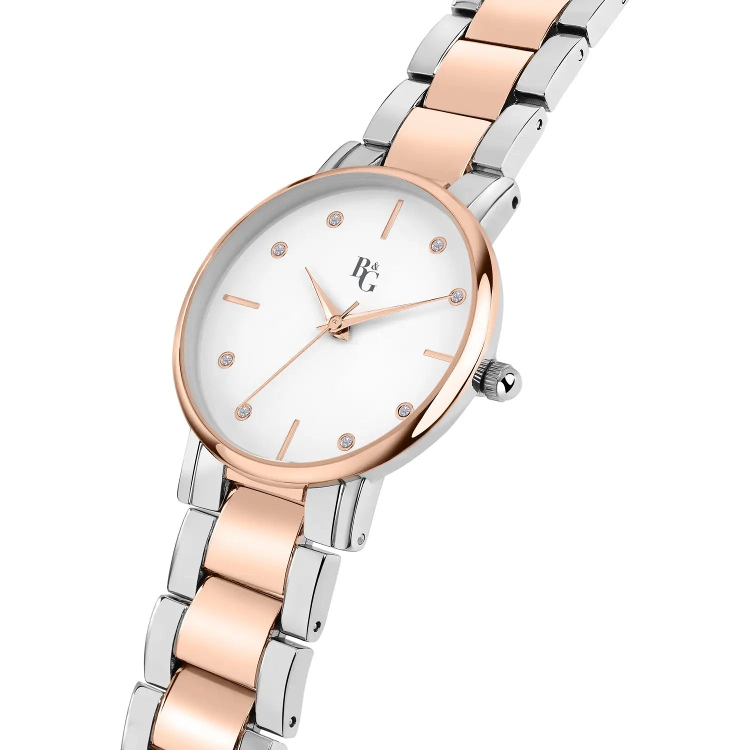 OROLOGIO B&G PREPPY ROSE GOLD SILVER DIAL |32.5MM|