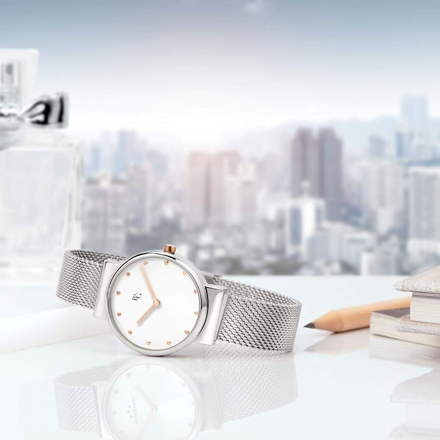 OROLOGIO B&G METROPOL MESH WHITE DIAL |30MM|