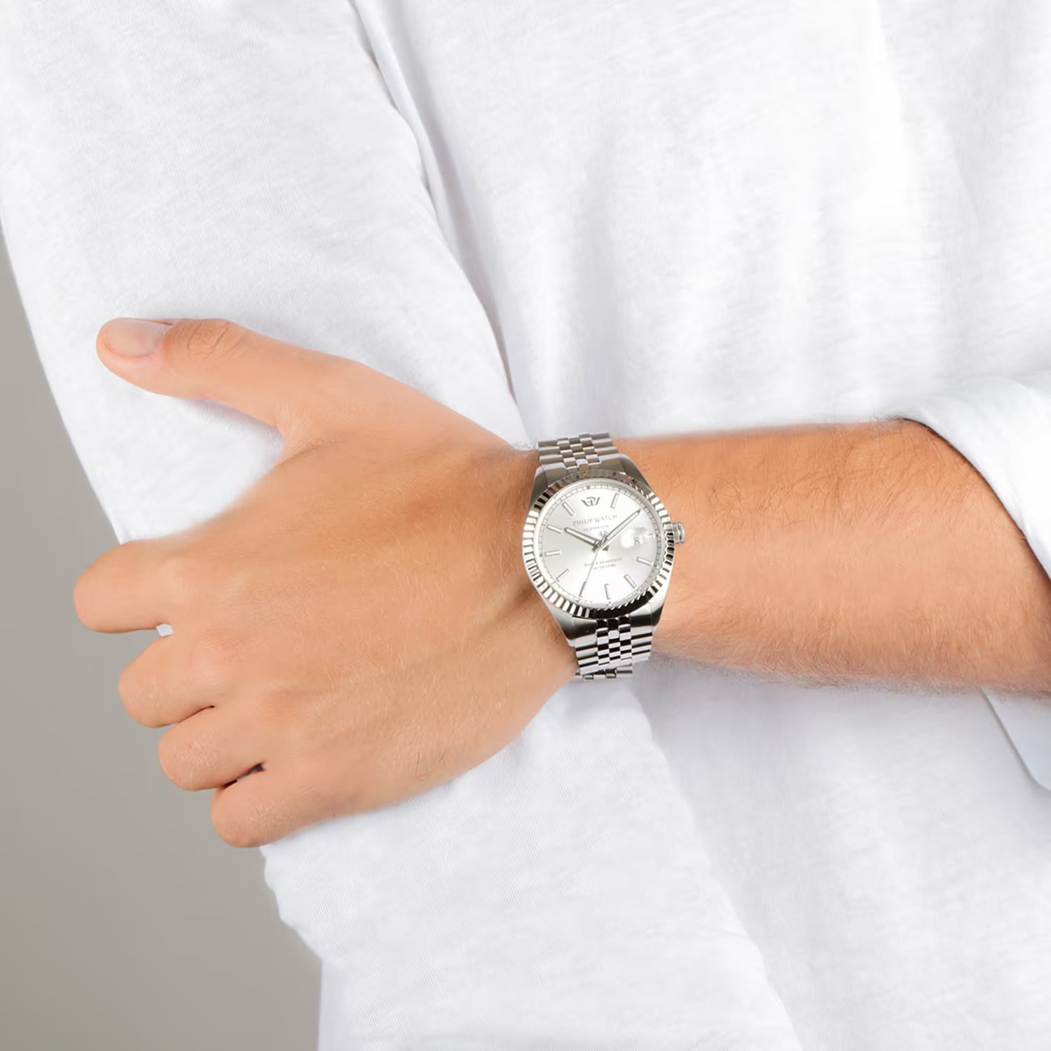 OROLOGIO PHILIP WATCH CARIBE AUTOMATIC SILVER DIAL |41MM|