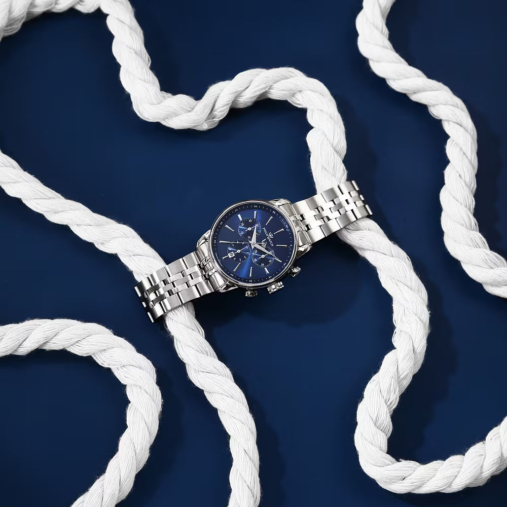 OROLOGIO PHILIP WATCH ANNIVERSARY CHRONO BLU DIAL |40MM|