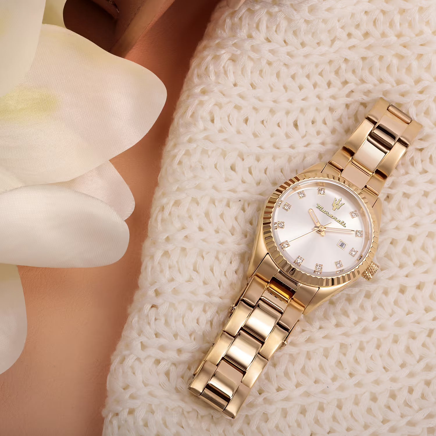 OROLOGIO MASERATI COMPETIZIONE DIAMOND GOLD |31MM|